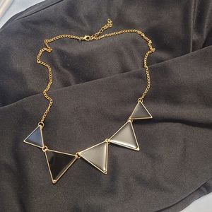 2/$25 or 3/$30 Gold and Black Triangle Necklace